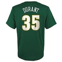 T-shirt Mitchell & Ness Kevin Durant vert Seattle SuperSonics Hardwood Classics pour jeunes, avec nom et numéro