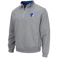 Sweat-shirt zippé quart de tour pour homme, gris chiné, l'équipe Seton Hall Pirates Tortugas