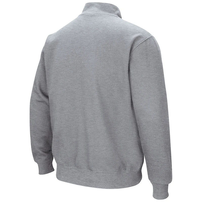 Sweat-shirt zippé quart de tour pour homme, gris chiné, l'équipe Seton Hall Pirates Tortugas