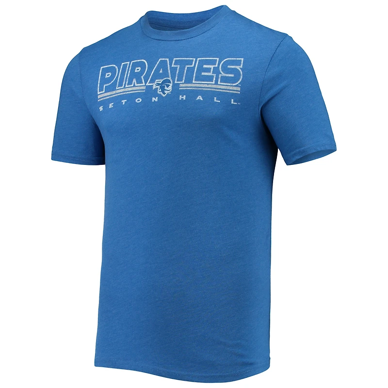 Men's Concepts Sport Heathered Charcoal/Blue Seton Hall Pirates Meter Top & Pants Sleep Set