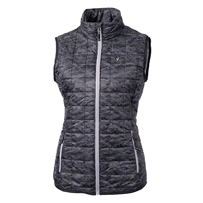 Women's Cutter & Buck Black Seton Hall Pirates Eco Full-Zip Puffer Vest