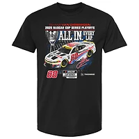 T-shirt noir à damier pour homme, Shane van Gisbergen, Series éliminatoires NASCAR Cup 2025, WeatherTech All