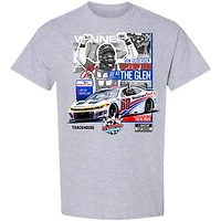 T-shirt à damier gris chiné pour homme, vainqueur de la course Go Bowling at The Glen 2025, Shane van Gisbergen