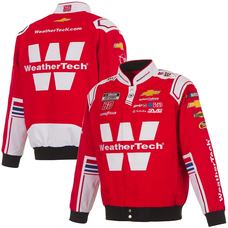 Veste d'uniforme en sergé WeatherTech rouge Shane van Gisbergen de JH Design pour homme