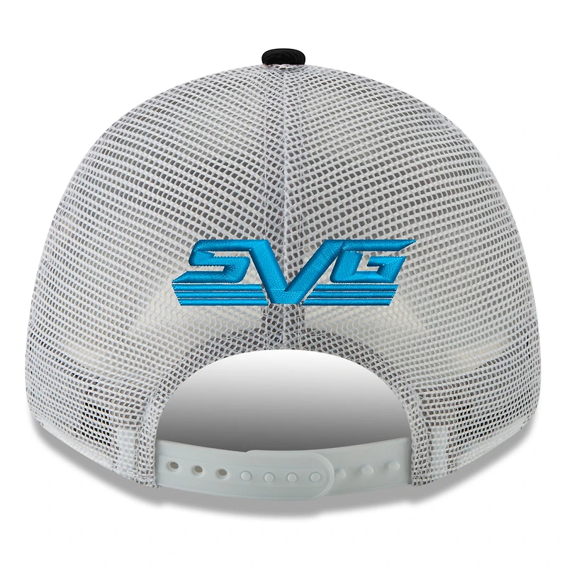 Casquette trucker New Era noire pour homme Shane van Gisbergen 2026 Trackhouse Driver 9FORTY ajustable