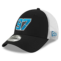Casquette trucker New Era noire pour homme Shane van Gisbergen 2026 Trackhouse Driver 9FORTY ajustable