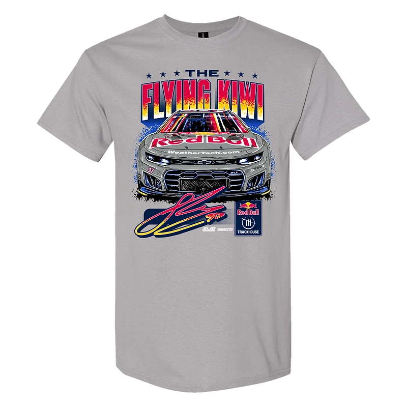 Men's Trackhouse Racing Team Collection Gray Shane van Gisbergen #97 Red Bull Flying Kiwi T-Shirt