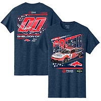 Men's Haas Factory Team Heather Navy Sheldon Creed Road Ranger T-Shirt