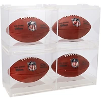 Acrylic Stackable & Collapsible Four Football Display Cases