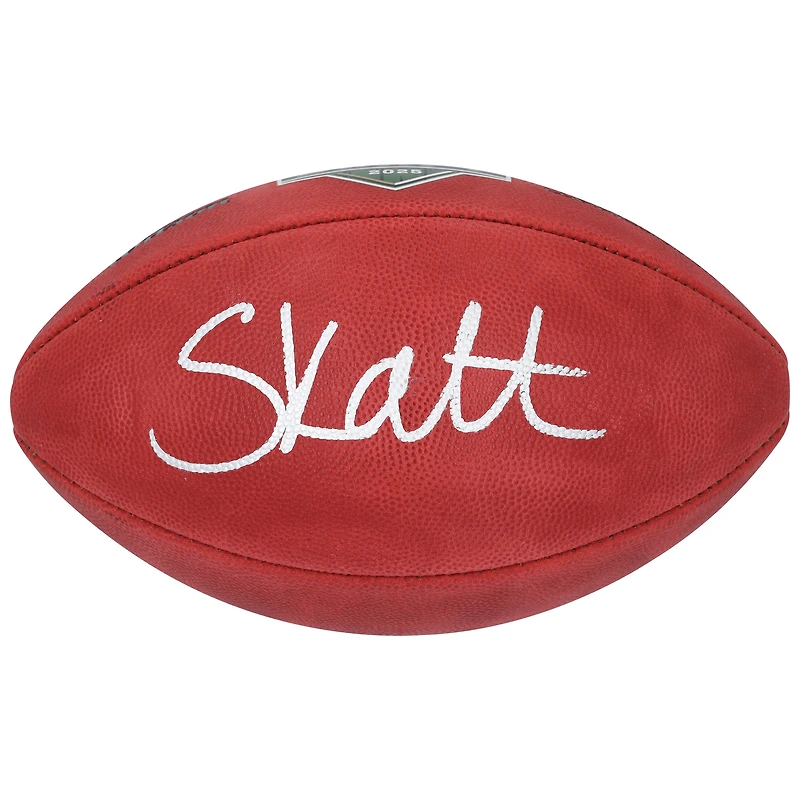 Cam Skattebo New York Giants Autographed 2025 NFL Draft Wilson Duke Football