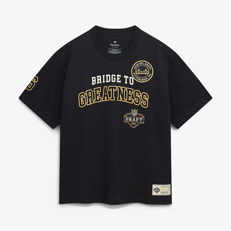 Men's Fanatics  Black 2026 NFL Draft Bridge to Greatness T-Shirt