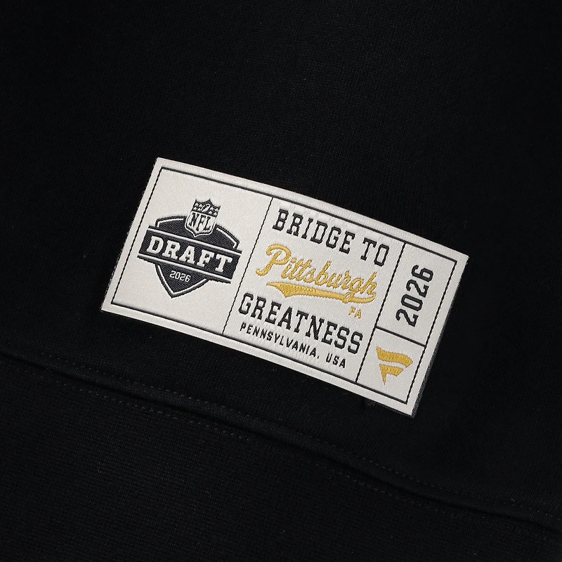 Men's Fanatics  Black Shield Merchandise 2026 NFL Draft Quarter-Zip Pullover