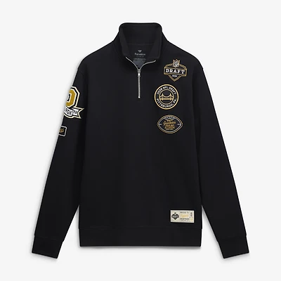 Men's Fanatics  Black Shield Merchandise 2026 NFL Draft Quarter-Zip Pullover