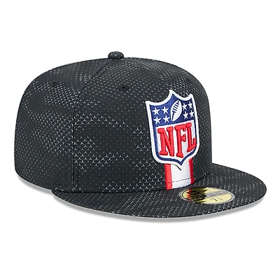Casquette ajustée NFL 2024 Sideline 59FIFTY New Era noire pour homme