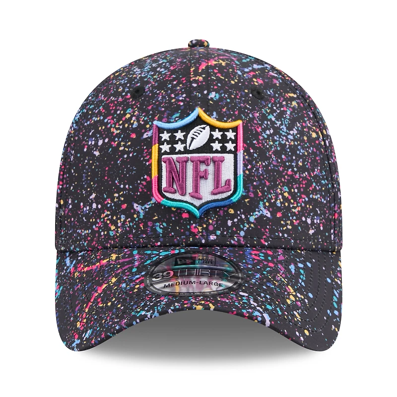 Men's New Era  Black Shield Logo 2025 NFL Crucial Catch 39THIRTY Flex Hat
