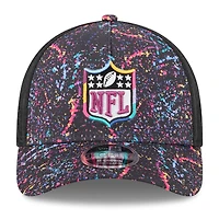 Casquette ajustable 9FORTY NFL Crucial Catch 2025 New Era pour homme avec logo Black Shield