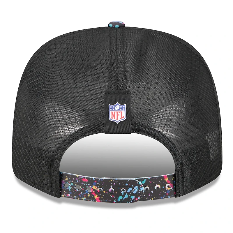 Casquette ajustable New Era 9SEVENTY avec logo Black Shield 2025 NFL Crucial Catch pour homme