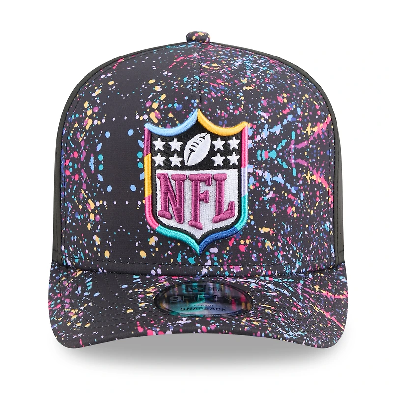 Casquette snapback New Era 9FIFTY noire avec logo NFL Crucial Catch 2025 pour homme