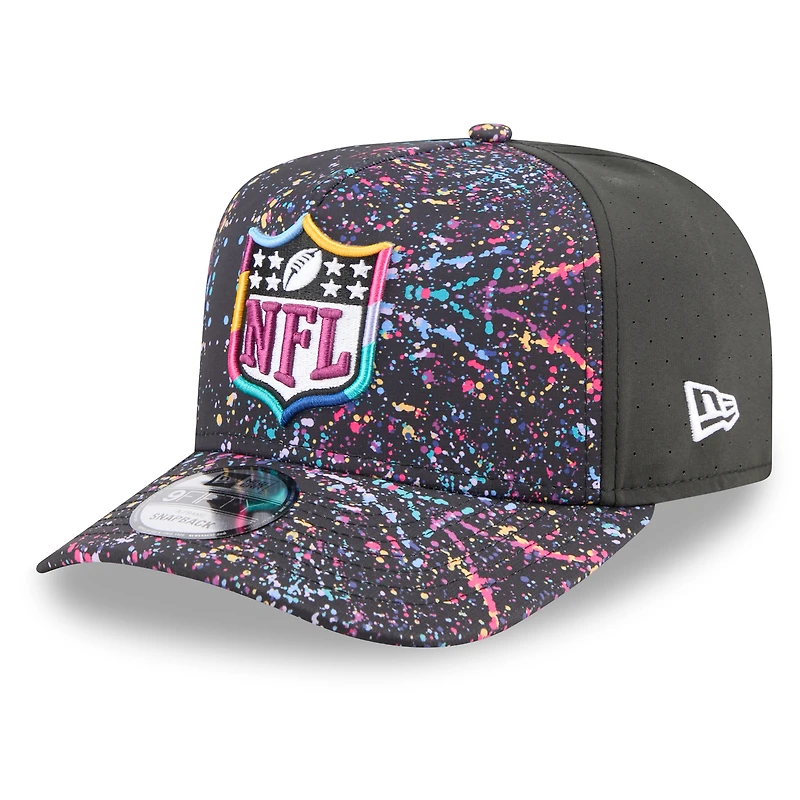 Casquette snapback New Era 9FIFTY noire avec logo NFL Crucial Catch 2025 pour homme