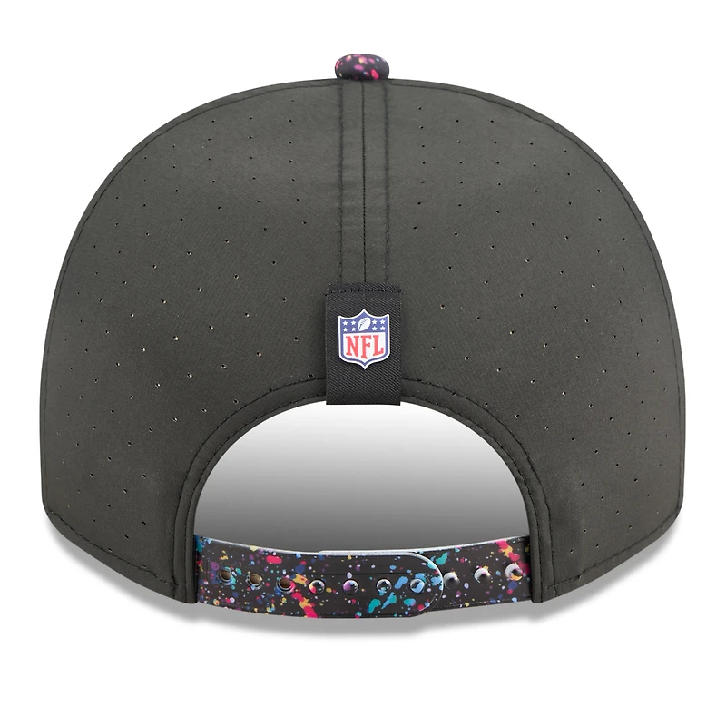 Casquette snapback New Era 9FIFTY noire avec logo NFL Crucial Catch 2025 pour homme