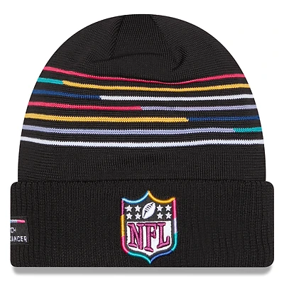 Men's New Era Black Shield Logo 2025 NFL Crucial Catch Cuffed Knit Hat