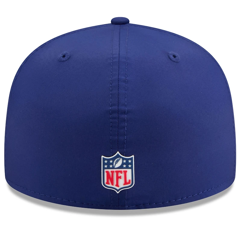 Casquette ajustée NFL 2025 Sideline 59FIFTY bleu marine New Era pour homme