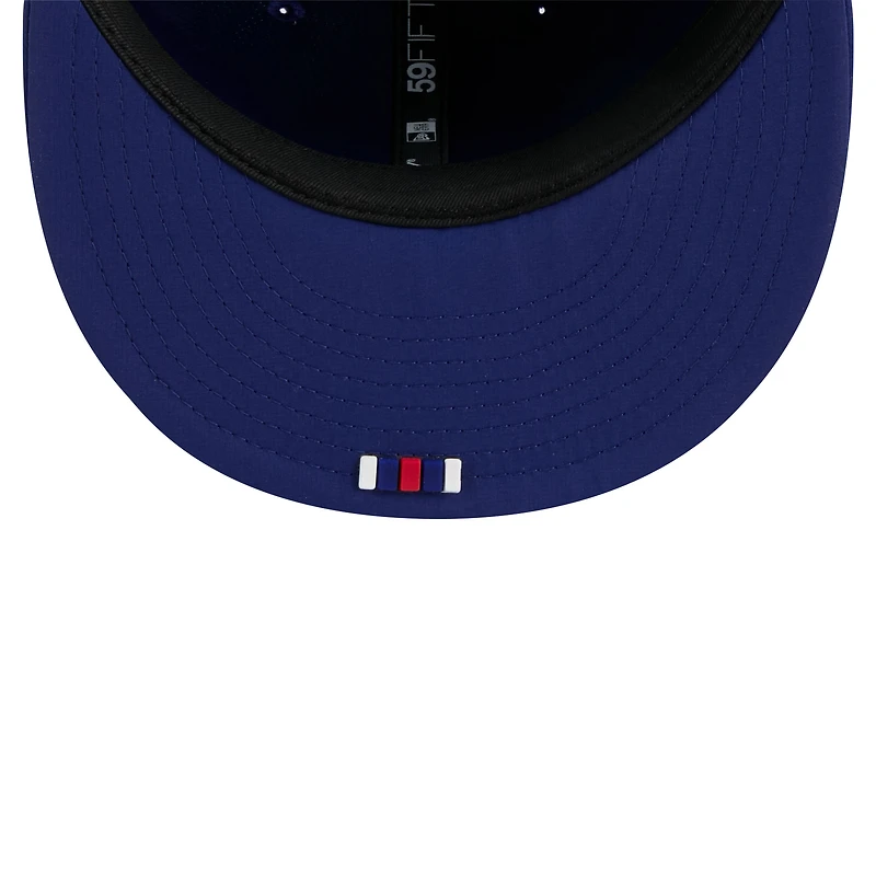 Casquette ajustée NFL 2025 Sideline 59FIFTY bleu marine New Era pour homme