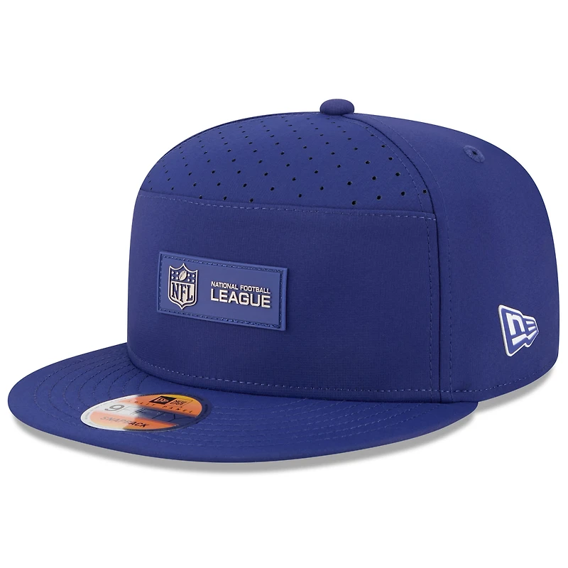 Men's New Era Blue NFL 2025 Sideline  Split Panel 9FIFTY Snapback Hat