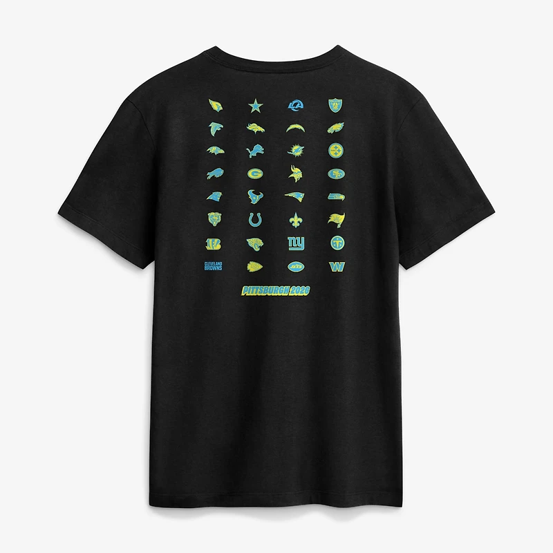 T-shirt Nike noir pour homme, édition limitée NFL Draft 2026.