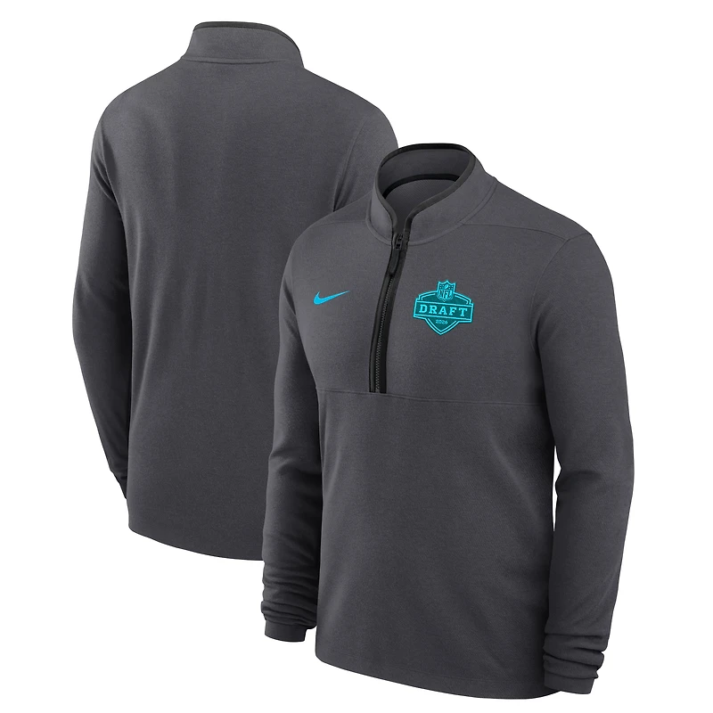 Men's Nike Gray 2026 NFL Draft Half-Zip Pullover