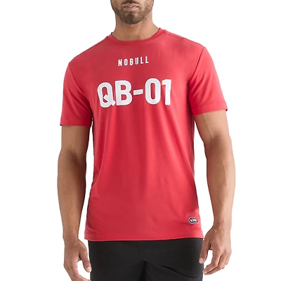 T-shirt NOBULL rouge 2024 NFL Combine QB1 pour hommes