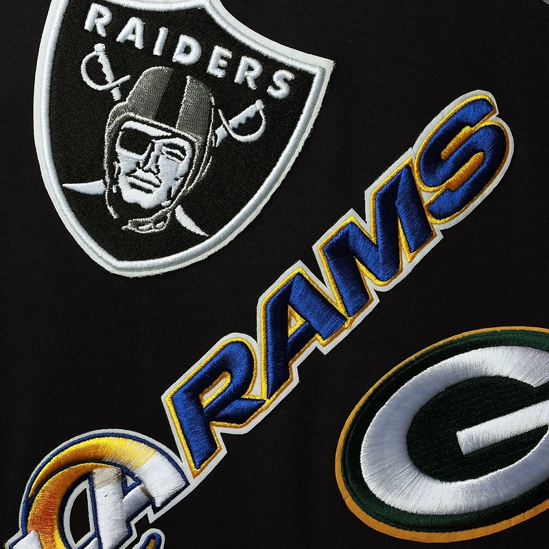 Men's Pro Standard Navy NFL League Wordmark Short Sleeve Pullover Hoodie