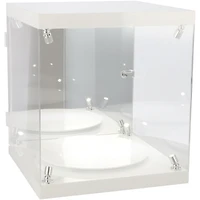 Vitrine de présentation de casque pleine grandeur à éclairage LED rotatif de qualité supérieure
