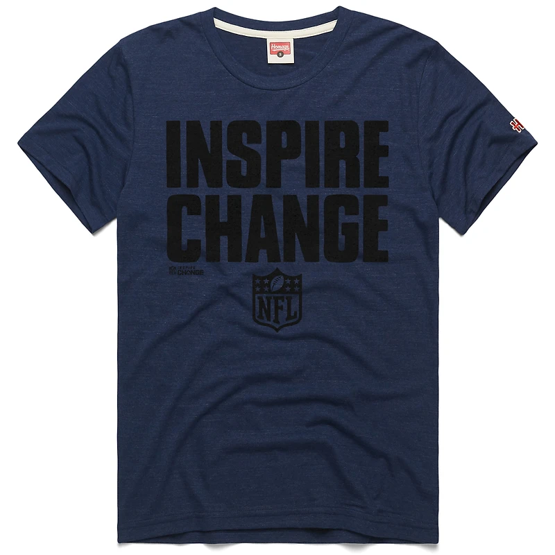 Unisex Homage Navy NFL 2024 Inspire Change Tri-Blend T-Shirt