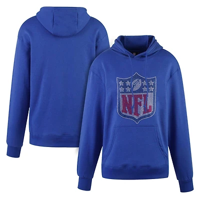 Sweat à capuche avec logo en strass Cuce Royal Buffalo Bills pour femmes