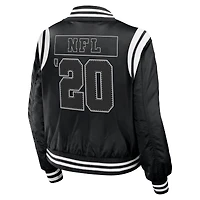 Veste aviateur entièrement zippée WEAR by Erin Andrews Black Shield Merchandise pour femme