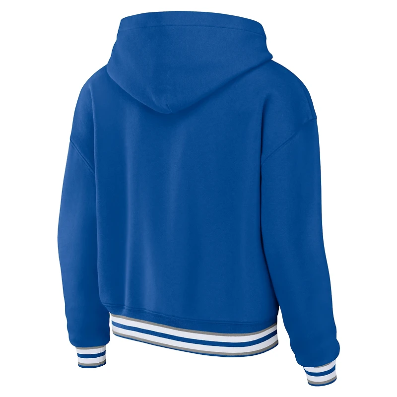 Sweat à capuche lacets bleu NFL WEAR by Erin Andrews pour femme