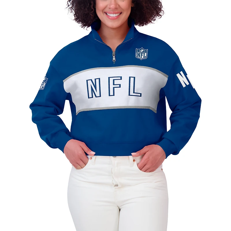 Veste NFLPA bleu foncé à fermeture éclair quart de tour pour femme WEAR by Erin Andrews