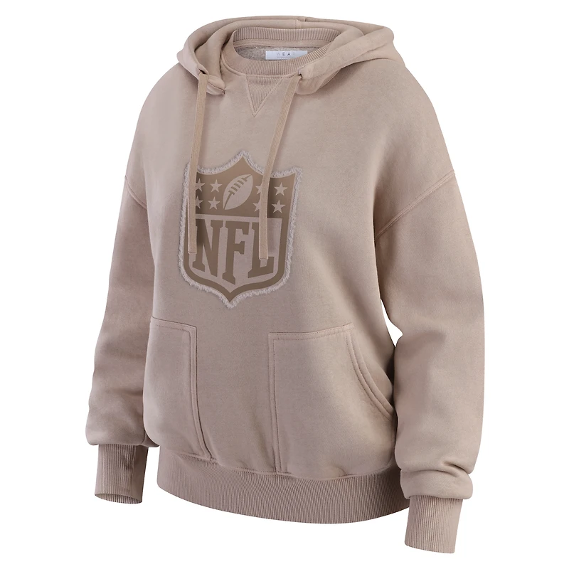 Women's WEAR by Erin Andrews  Tan NFL Washed Pullover Crewdie