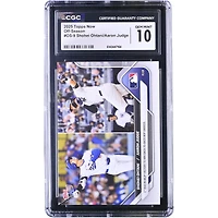 Shohei Ohtani et Aaron Judge, carte Topps Now 2025 : premier duo de l’histoire de la MLB à remporter deux titres de MVP consécutifs. Carte authentifiée CGC n° OS-9 (10 cartes).