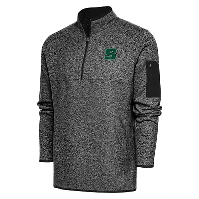 Veste à enfiler quart de zip Antigua Heather Black Slippery Rock Pride pour homme, grande et taille