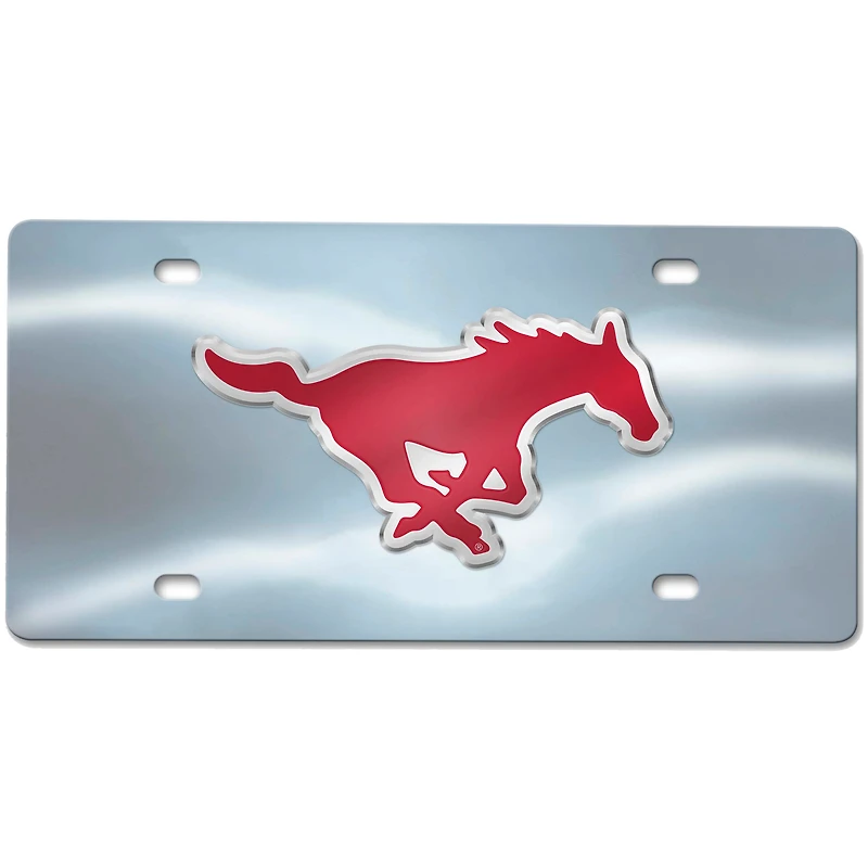 Plaque d'immatriculation moulée sous pression Logo Brands SMU Mustangs