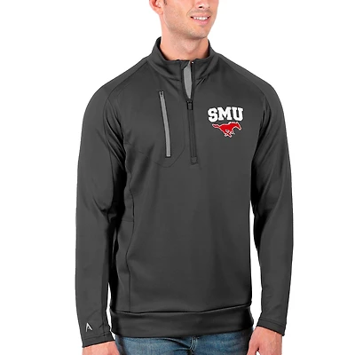 Veste à enfiler zippée quart de tour pour homme, couleur anthracite, SMU Mustangs, génération Big & Tall