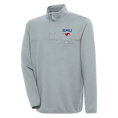 Veste à enfiler bouton-pression quart de tour pour homme, gris Antigua, SMU Mustangs