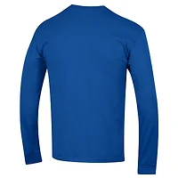 Men's Champion  Royal SMU Mustangs Arch Over Logo 2-Hit Long Sleeve T-Shirt