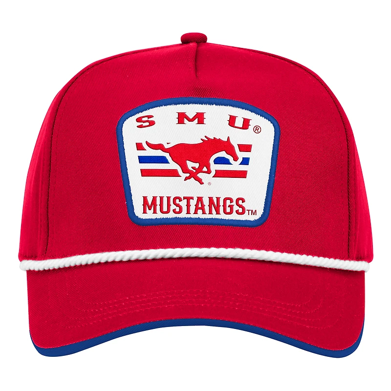 Men's Colosseum Red SMU Mustangs Hits the Road Podium Adjustable Hat