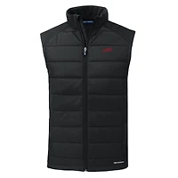 Gilet hybride en softshell recyclé entièrement zippé pour homme, noir, SMU Mustangs Vault Evoke