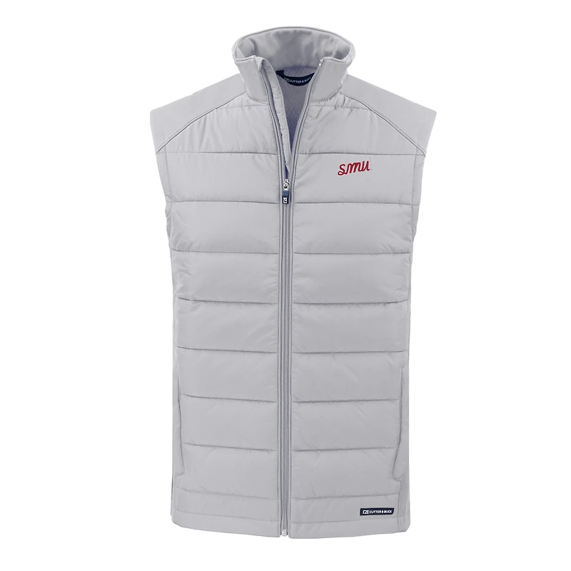 Gilet hybride en softshell recyclé entièrement zippé pour homme, gris SMU Mustangs Vault Evoke