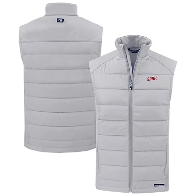 Gilet hybride en softshell recyclé entièrement zippé pour homme, gris SMU Mustangs Vault Evoke
