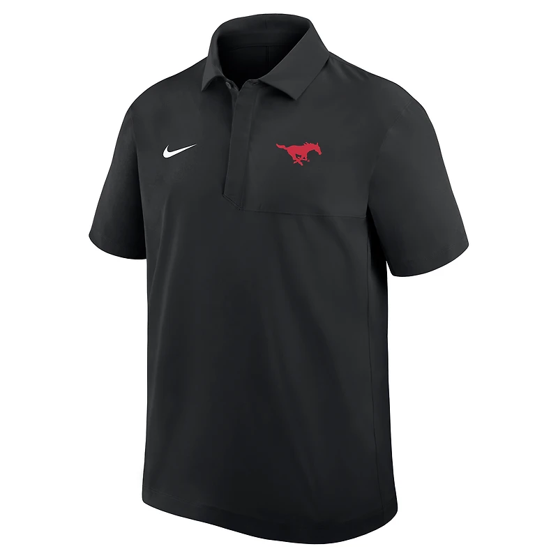 Polo Nike noir SMU Mustangs 2025 pour homme